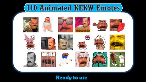 110 Animated KEKW Emotes Pack Twitch Emotes Discord Emotes Emotes For