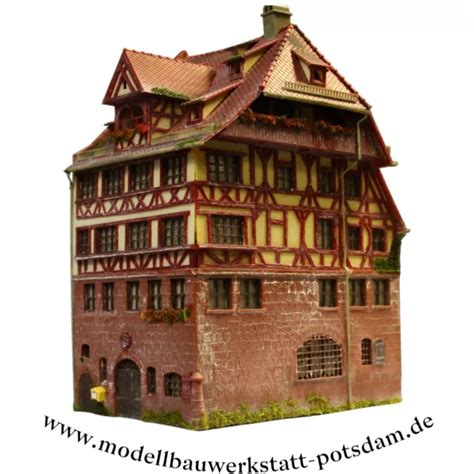 DIORAMA H0 1 87 FACHWERK Stadthaus Wohnhaus Altstadt Gebäude