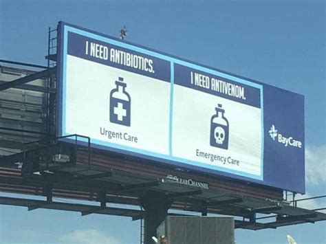 This Hospital Created Billboard Ads To Help People Understand The Difference Between Emergencies