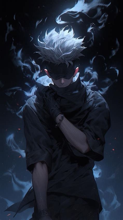 Cool Anime Character with White Hair and Red Eyes