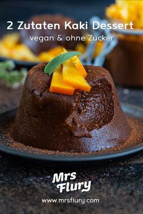 Gesunder Schokoladenpudding Kaki Dessert Vegan Mrs Flury