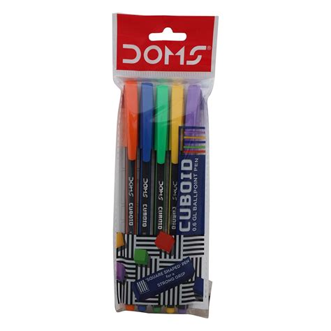 Doms Cuboid Gel Ballpoint Pen Blue Pack Of Amazon In Office