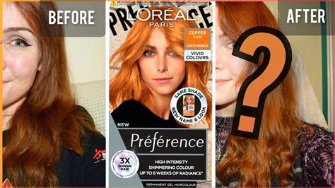 Dying My Hair Copper Again Loréal Preference Copper 7432 Santa Monica Youtube