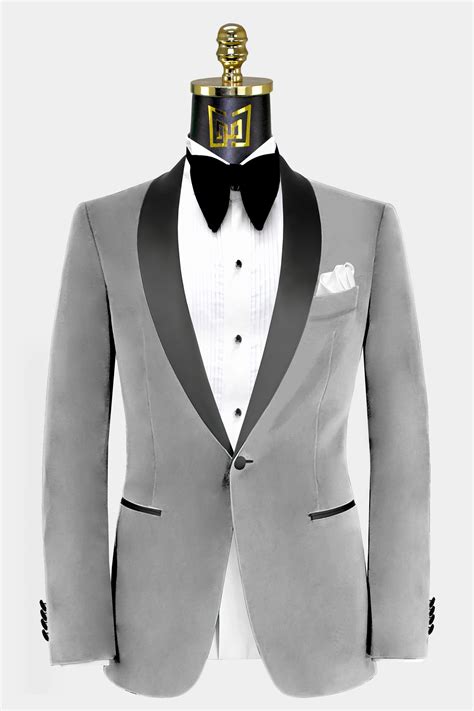 Grey Tuxedo Jacket USA Stockists Afaqcm