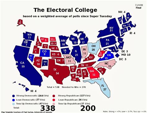 Electoral College Map Activity