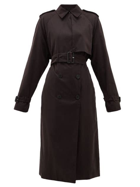 Buy The Row The Row Triana Belted Brushed Twill Trench Coat Womens Black At 60 Off Editorialist