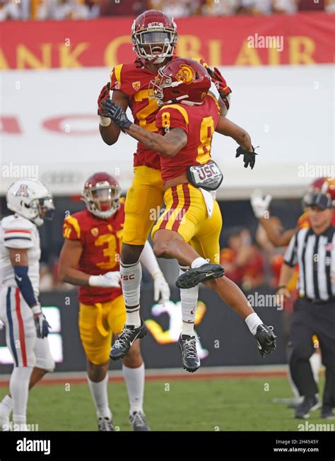 October 30 2021 USC Trojans Safety Calen Bullock 27 Celebrates A