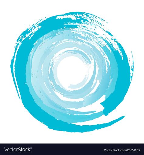 Blue Circle From Brushstrokes Element Royalty Free Vector