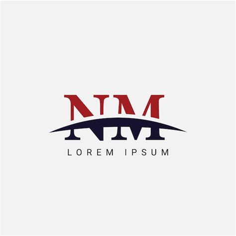 Premium Vector Initial N M Nm Letter Logo Design Vector Template