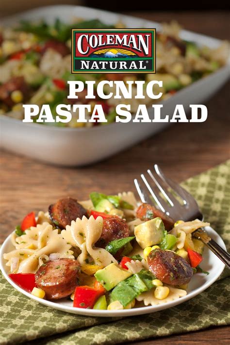 Kielbasa Pasta Salad With Lemon Basil Dressing Recipe Coleman Natural