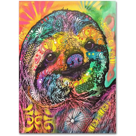 Trademark Fine Art Sloth Canvas Art By Dean Russo