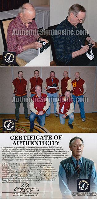 Gene Hackman & Hoosiers Cast Autographed Hickory Huskers Converse Bask ...