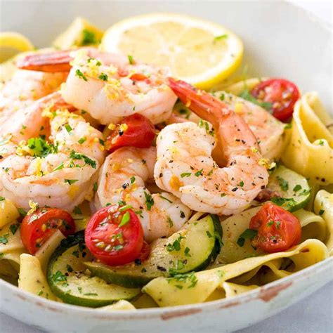 Shrimp Pasta With Lemon Garlic Sauce Jessica Gavin