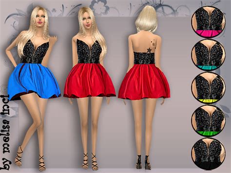 Rich Lace Cocktail Dress By Melisa Inci Sims 4 Female Clothes