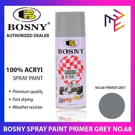 Bosny 100 Acrylic Spray Paint Primer Grey No 68 WINLAND Shopee