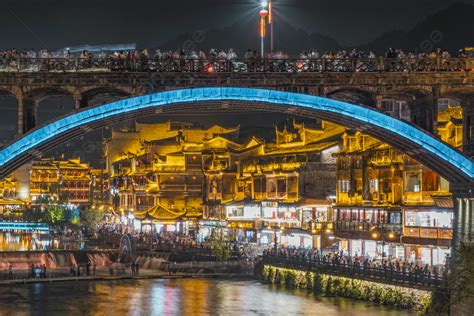 Fotografía Aérea De La Antigua Ciudad De Phoenix Por La Noche Fondos