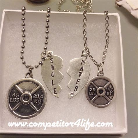 Swole Mates Set Jewelry Charm Jewelry Pendant Necklace