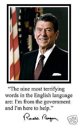 Ronald Reagan Nine Most Terrifying Quote X Poster Photo Jm