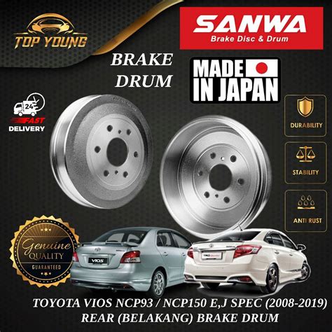 SANWA TOYOTA VIOS NCP93 NCP150 2008 2019 SPEC E J REAR BELAKANG