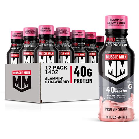 Muscle Milk Pro Advanced Nutrition Protein Shake Slammin Strawberry