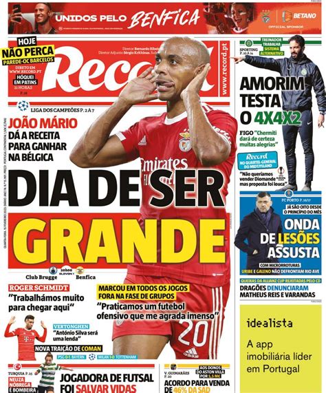 Capa Jornal Record Fevereiro Capasjornais Pt