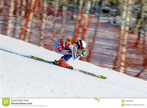 Women Super Giant Slalom during National Cup Alpine Skiing Editorial ...