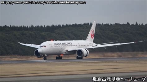 GEnx 1B Reverse Thrust JAL Boeing 787 8 Dreamliner JA821J Landing