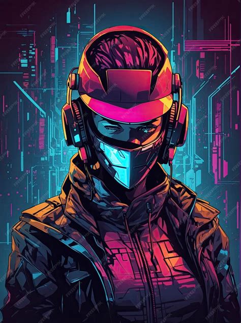 Premium AI Image | Cyberpunk Hacker Vector Illustration