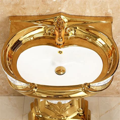 Royal Gold Pedestal Basin Royal Toiletry Global