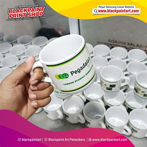 Blackpaint Art Sablon MUG Tea Untuk Souvenir Percetakan Pekanbaru