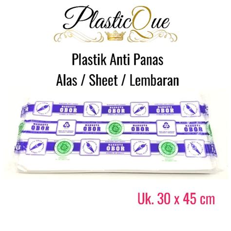 Jual Plastik Anti Panas X Cm X Cm Alas Sheet Lembaran Bening