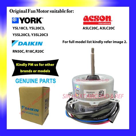 ORIGINAL PART DAIKIN ACSON OUTDOOR FAN MOTOR YSL18C3 YSL20C3 YSL25C3