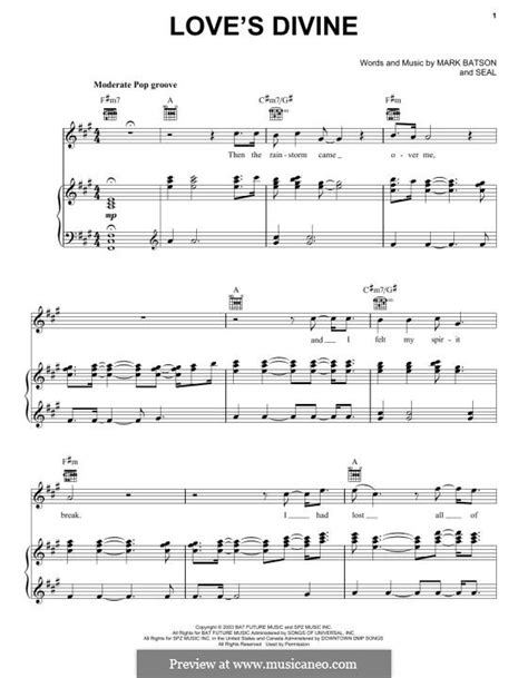 Love's Divine (Seal) by M. Batson - sheet music on MusicaNeo