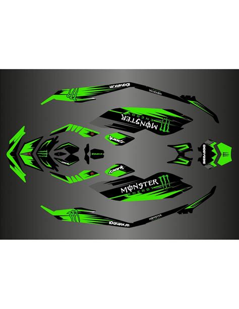 Kit D Coration Full Monster Edition Vert Pour Seadoo Spark Idg