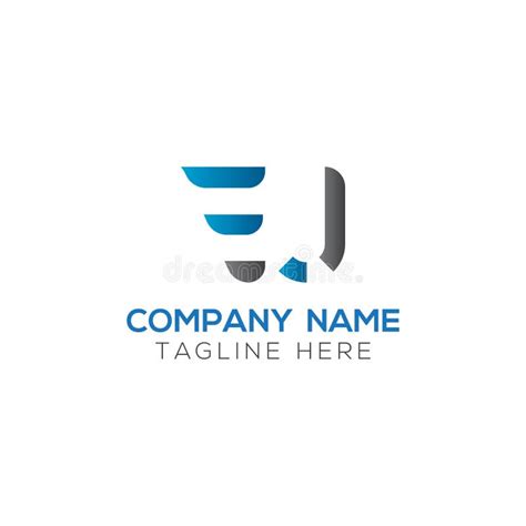 Initial EJ Letter Logo With Creative Modern Business Typography Vector