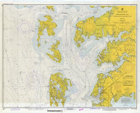 Tangier Sound Northern Part 1974 Old Map Nautical Chart AC Harbors