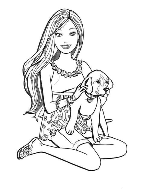 Barbie Dogs Coloring Pages