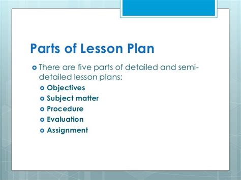 Types Of Lesson Plan