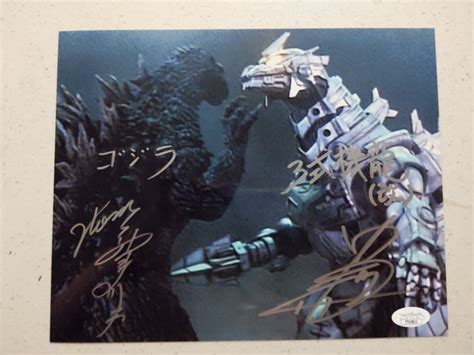 Kitagawa Nakagawa 2x Signed Godzilla 8x10 Photo Autograph Bas Beckett