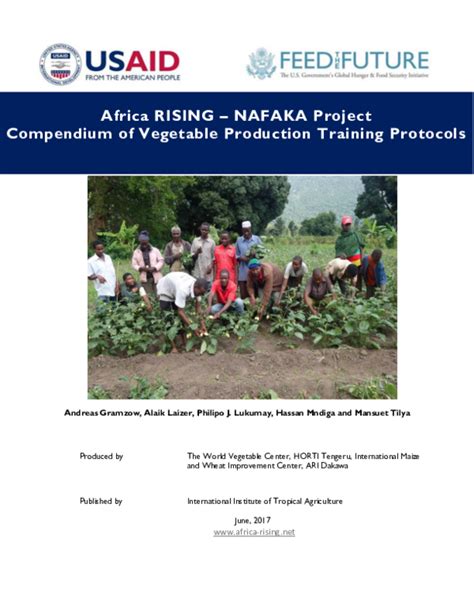 (PDF) Africa RISING–NAFAKA Project Compendium of Vegetable Production Training Protocols | Alaik ...