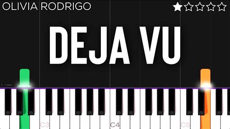 Olivia Rodrigo - deja vu | EASY Piano Tutorial Acordes - Chordify