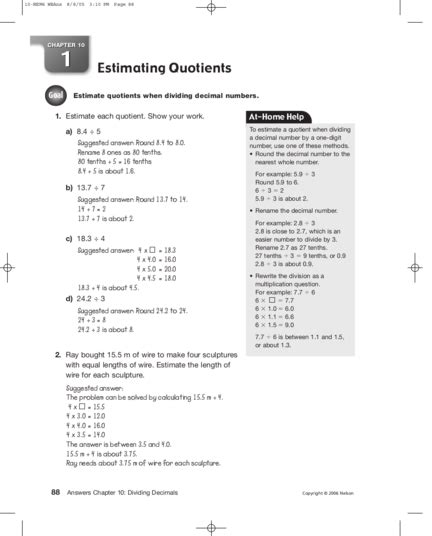 Estimating Quotients Worksheets 15 Worksheets Worksheets Library