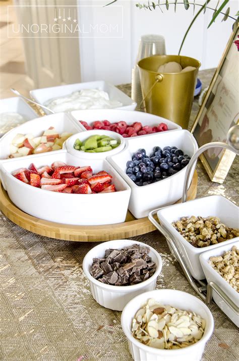 Bridal Shower Brunch Yogurt Parfait Bar Unoriginal Mom