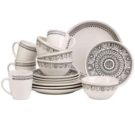 Overandback Soho 16 Piece Dinnerware Set QVC