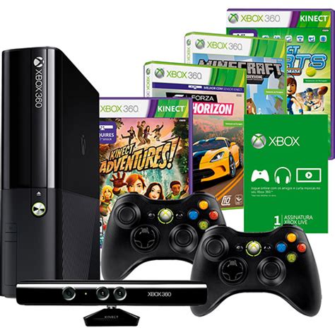 Tudo Sobre Console XBOX 360 250GB Kinect Sensor 3 Jogos 1