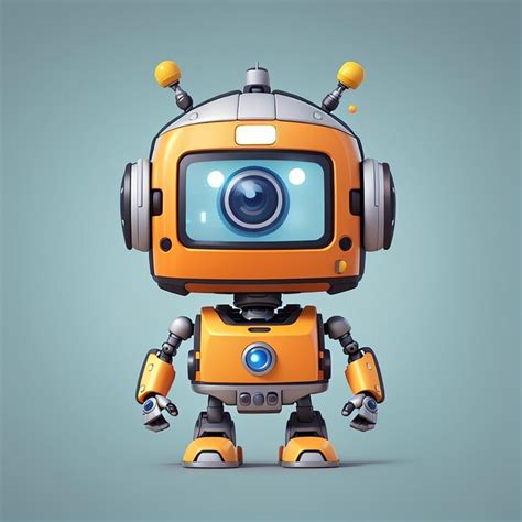 Premium Photo Cute Robot Waving Hand Cartoon Vector Icon Illustration Science Technology Icon