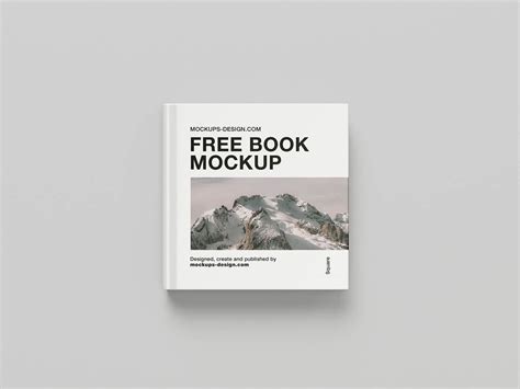 Free Square Hardcover Book Mockups 6 PSD Set PsFiles