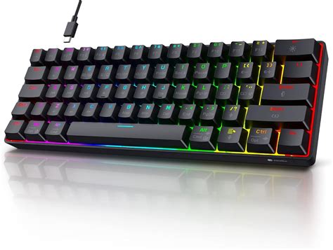 Koorui Gaming Keyboards 60 Mechanical Keyboard 26 Rgb Backlit Wired