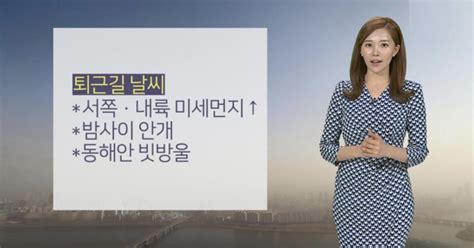 날씨 서쪽·내륙 미세먼지↑밤사이 안개