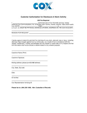 Fillable Online Cox Homelife Home Automation System Service Fax